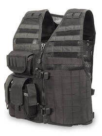 Elite Survival Systems Ammo Adapt tactical vest with right side ammunition carrier, black.